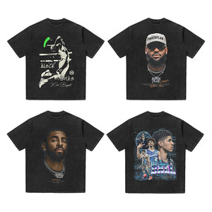 [Colección Star] <span class=keywords><strong>Camiseta</strong></span> de Manga Corta 100% Algodón, Corte Holgado, Estilo Retro Americano, Curry, Paul George, MJ Irving, Rose, Harden, para Hombre - Product Image 2