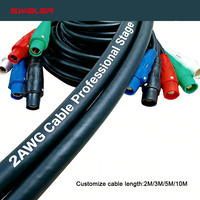 Câble d'alimentation 200A de haute qualité avec gaine en cuivre et caoutchouc, 10m, pour boîtier de distribution d'énergie, encodeur servo, fil 4AWG 25mm, avec prise