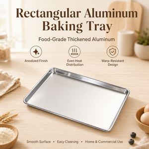 <span class=keywords><strong>Teglia</strong></span> da Forno Rettangolare Bassa in Alluminio per Alimenti, per Torte, Muffin, Cottura e Raffreddamento in Forno - Product Image 2