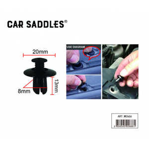 Clips de plástico para carrocería de coche, 20mm, color negro, para reparación de carrocería, 20 unidades - Product Image 1