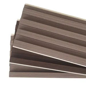 Easily Assembled Modern Design Wall Cladding Indoor Decoration Fluted Wpc Wood Fiber Bamboo Wall Panel