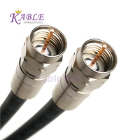 Cable Coaxial KableTex de Alta Calidad, 75 Ohmios, RG6, 305 Metros de Longitud, Conector F, Blindaje Cuádruple, Cobre Sólido, PVC, Comunicación