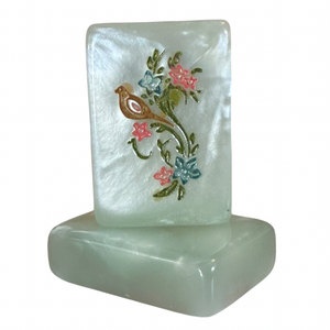 Mother Pearl Acrylic Luxury Custom Patterned American Mahjong Tiles Set Light Blue Durable Eco-Friendly Adult <b>Entertainment</b> - Product Image 3