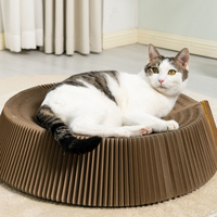Griffoir pour chat en carton ondulé interactif, pliable et déformable, vente en gros du fabricant