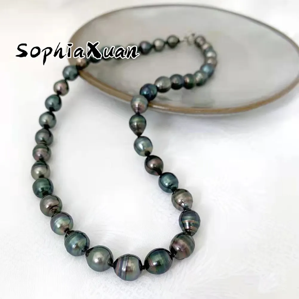 SophiaXuan Simple Pure Pearl Thin Chain Colorful Pearl Wholesale Hawaiian freshwater pearl ball necklace pendant 9MM 12MM