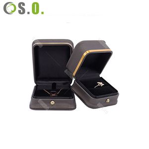Boîtes d'emballage de bijoux en cuir PU de qualité supérieure personnalisées en gros vertes pour collier bracelet bague boucles d'oreilles boîtes de bijoux - Product Image 4