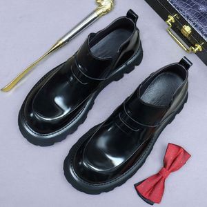 Zapatos de boda, zapatos de negocios cómodos, zapatos de vestir con punta redonda, zapatos de oficina impermeables, estilo cuero italiano, primavera verano - Product Image 6