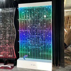 Custom interior acrylic water features <b>screen</b> partition dancing led water bubble wall - Product Image 6