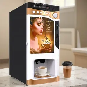 Best Selling Coin Operated Smart Touch Control Large Capacity Intelligent Commercial Coffee Vending Machine