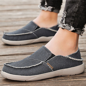 Chaussures en toile tendance pour hommes, style décontracté avec talon, chaussures décontractées pour hommes sans lacets, chaussures en toile pour hommes, chaussures décontractées d'été - Product Image 5