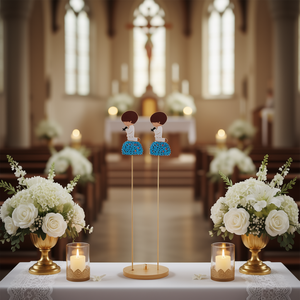 Party Love PINCHO <b>Communion</b> <b>Decoration</b> For Girls Elegant Religious Event Supplies 12 Pcs Bag 28cm Height - Product Image 3