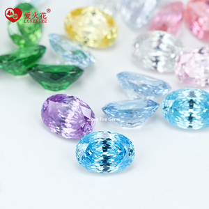 <span class=keywords><strong>พลอย</strong></span> CZ ทรงรีหลากสี ขนาด 10*14 มม. คุณภาพสูง 5A แบบหลวม ใช้สำหรับทำเครื่องประดับ รูปทรง Starry Night Cut - Product Image 3