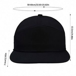 Wholesale Customizable 7-Panel Perforated <b>Flat</b> Brim Baseball <b>Hat</b> Unisex Sporty Street Mesh/Cotton Sports Snapback 5 Common Holes - Product Image 3