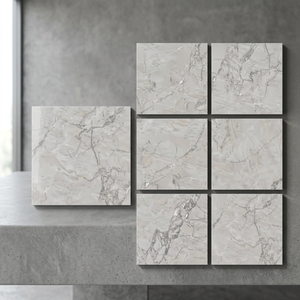 Azulejos de Porcelana Pulida Esmaltada Gris Lapis Oscuro 800x800mm, Efecto Mármol Ónix Oscuro, Cerámica para Pisos - Product Image 6