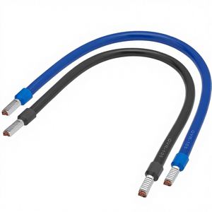 Debflex 707741 - Juego de Conectores Eléctricos con Terminales de Cable Preaislados de Cobre, Terminales de Compresión Azul Negro <span class=keywords><strong>H07Vk</strong></span> 10 mm 0.26 m 230V - Product Image 1