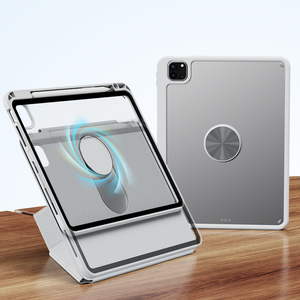 Prix d'usine Livraison rapide Anti-choc PU Lévitation magnétique Glissière Rotation Séparation Housses de tablette roses pour iPad Pro 11 pouces - Product Image 1