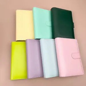 Binder Wholesale Custom Planner Binder Notebook A5 A6 Ring Binder Budget Pu Leather Binder Clip Notebook Planner Organizer