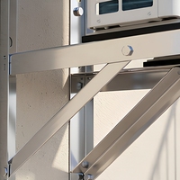 Support extérieur pliable en acier inoxydable 304 sur mesure pour climatiseur, conception triangulaire, capacité de charge 150kg-250kg, résistant à la corrosion
