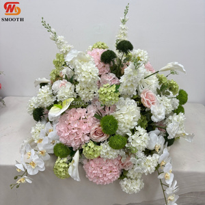 SMOOTH Latest 80cm <b>Artificial</b> <b>Flower</b> Ball White Pink Hydrangea Classic Handmade Floral Wedding Centerpiece - Product Image 4