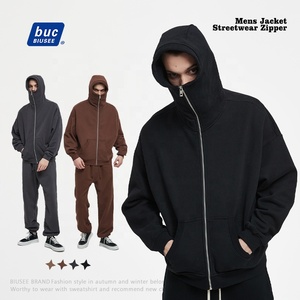 Chaqueta De Forro Polar Con Cremallera Completa Para Hombre - Ligera, Cuello Alto, Bolsillo Canguro