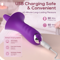 Erwachsenen-Sexspielzeug Vibrator für Frauen Zungenlecker mit 10 Vibrationsmodi Wasserdicht Leise Reisefreundlicher Vibromasseur