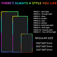 Tapis de Bureau Tapis de Clavier Tapis de Souris RGB Étendu Vierge en Caoutchouc Gaming XXL pour Bureau OEM en Stock avec Sac PE + Boîte d'Emballage Standard