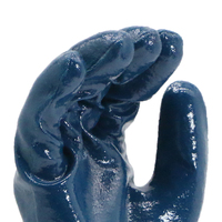 Gants de travail MaxiPact en nitrile lisse entièrement enduit, imperméables, doublés de coton jersey, antidérapants pour la manutention industrielle, gants de sécurité