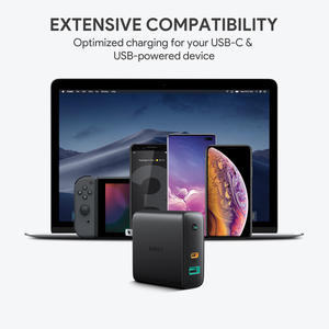 AUKEY PA-D3 USB tipo C caricatore <span class=keywords><strong>rapido</strong></span> 60W QC PD 3.0 doppia porta adattatore di alimentazione per <span class=keywords><strong>IPhone</strong></span> 14 13 Xiaomi caricatore <span class=keywords><strong>rapido</strong></span> da parete EU Plug - Product Image 3