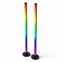 Lampe d'angle arc-en-ciel à commande tactile pour configuration de streaming de jeux vidéo, effet chroma pour décoration d'Halloween et de Noël