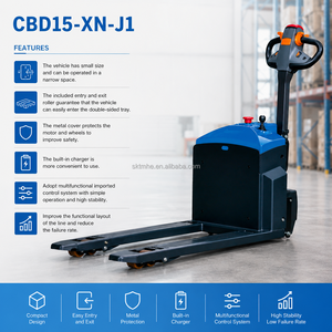 Industrial 1.5T Electric <b>Walk</b> Behind Pallet Truck <b>for</b> Warehouse Logistics Handling - Product Image 5