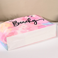 Sac fourre-tout en toile de coton écologique de haute qualité, réutilisable, personnalisé avec poignée, impression couleur intégrale de motifs et lettres, pour femmes