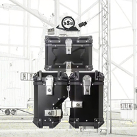 Ensemble de 3 valises de moto Shenglin 45L/38L en alliage d'aluminium, boîte arrière pour rénovation/amélioration