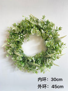 22 بوصة زهرة اصطناعية يدوية الصنع لفصل الربيع نافذة الباب الأمامي جدار مزرعة إكليل ديزي الأصفر - Product Image 3