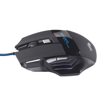 Ratón para juegos con cable 7D, 5500 DPI, 7 colores, luces de respiración, interfaz USB 2,0, Compatible con ordenador portátil, ordenador de escritorio, Material ABS en stock