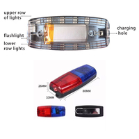 Luz de Hombro LED Recargable al por Mayor con Clip, Luz Estroboscópica Roja y Azul para Control de Tráfico