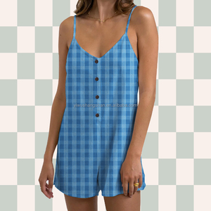 Mono de Verano para Mujer al por Mayor, Estilo Hawaiano, Sin Mangas, con Tirantes, Mono Corto para Mujer - Product Image 1