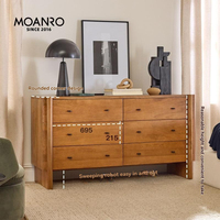 Ensembles de meubles de chambre à coucher de luxe antiques en MDF et bois massif 2025 avec design à panneaux, commode personnalisée à 6 tiroirs pour la maison et le salon