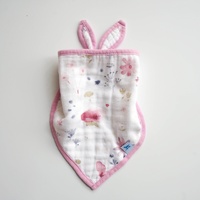 Bavoirs pour bébé en coton biologique de bambou, en gaze de mousseline double couche, super doux, imprimés, lavables, pour l'été