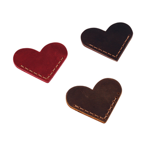 Promotional Leather Heart Bookmarks Book Accessories with Custom LOGO