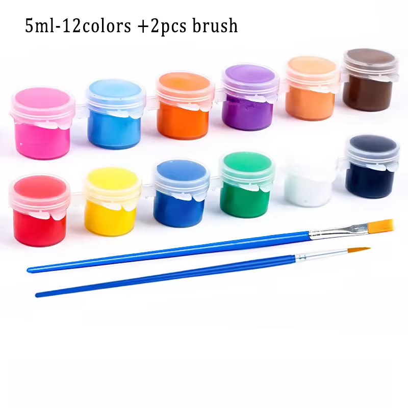 5ml 12 colors+2pcs brush