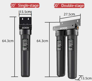 Aicksn Filter 3-Stage Big Blue Housing ACF Filtration System <strong>Water</strong> Filtration Purifier <strong>Water</strong> <strong>Purifying</strong> - Product Image 2