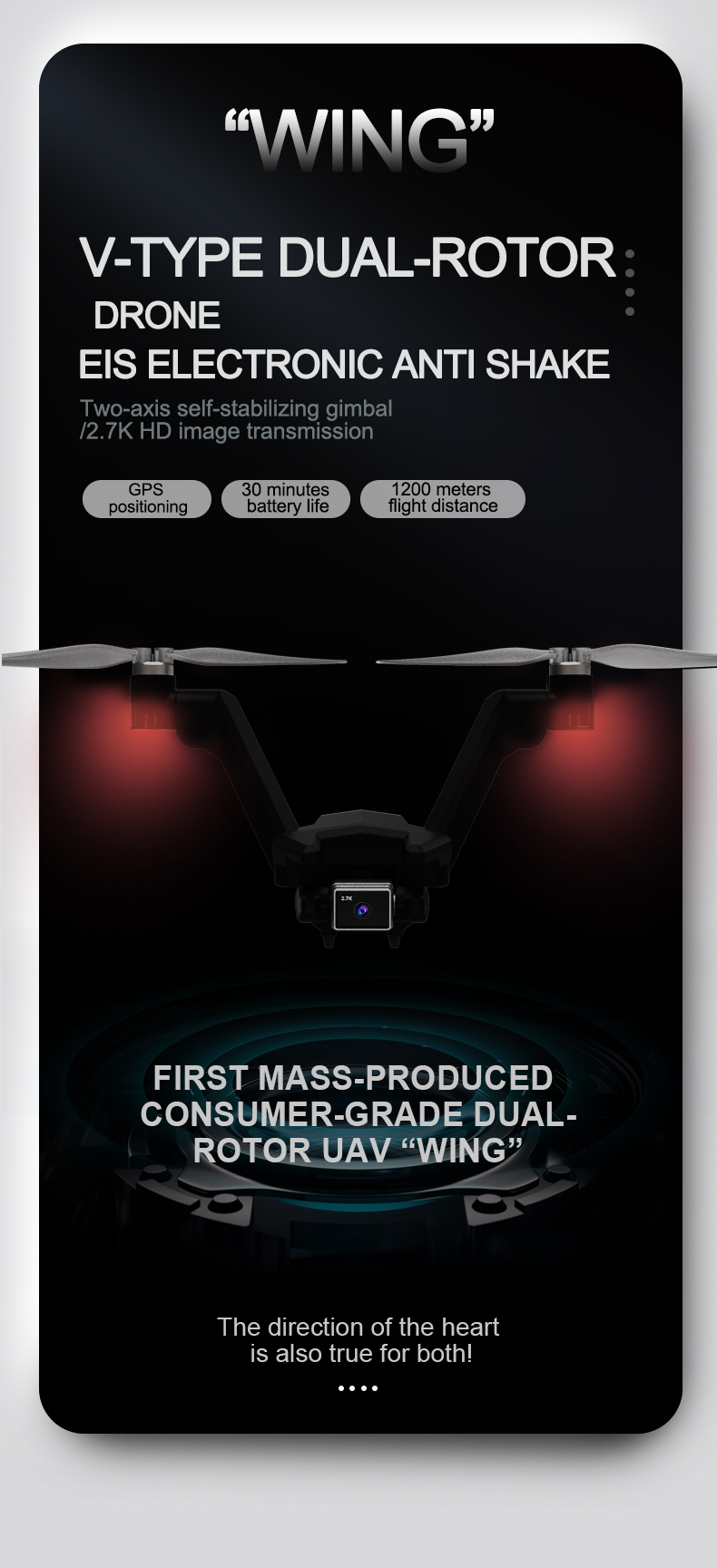 L100 Drone, DRONE EIS ELECTRONIC ANTI SHAKE Two-axis