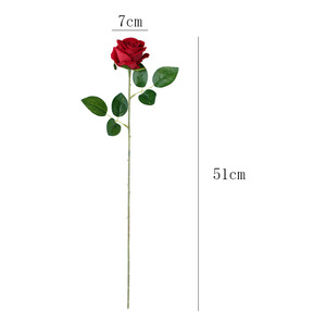 Capullos de Rosa de Terciopelo Artificiales de un Solo Tallo, Estilo Europeo, para Decoración del Hogar, Bodas, Arreglos Florales, Venta al por Mayor - Product Image 5