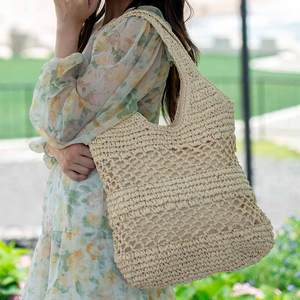 กระเป๋าชายหาดปี 2025 ลายกระดาษวันหยุดริมทะเล สไตล์ฝรั่งเศส สะพายไหล่สองข้าง ผ้าโพลีเอสเตอร์บุซับใน ทันสมัย จุของได้เยอะ ใช้งานได้หลากหลาย - Product Image 2