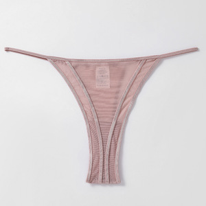 Ropa Interior de Tanga Ligera y Delgada para Mujer, Nueva Colección 2024, Sexy, de Seda Helada, Sin Costuras, Antibacteriana, Tejido de Punto ODM - Product Image 4