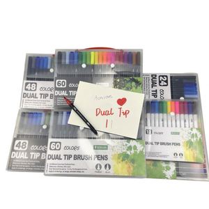 Juego de Rotuladores de Doble Punta para Dibujo, Caligrafía y Acuarela, con Estuche de PVC - Product Image 2