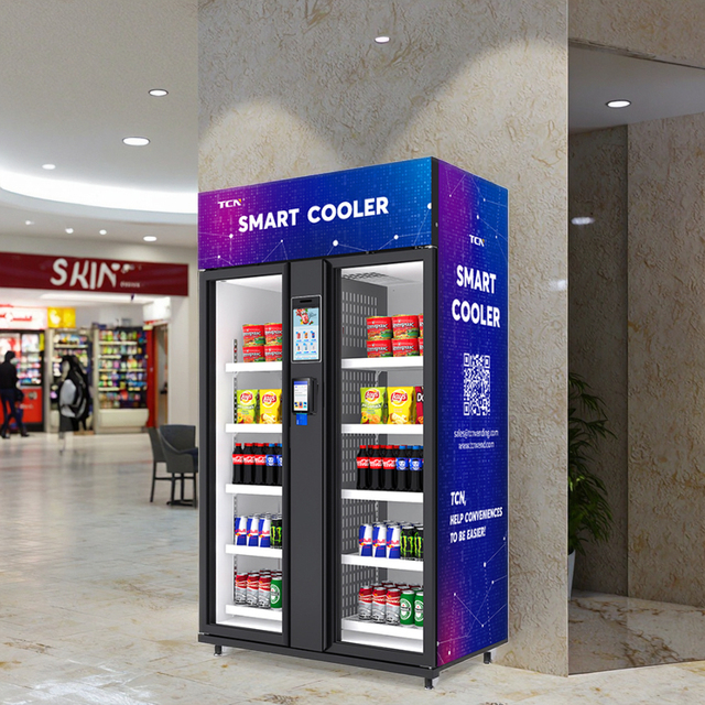 New AI Smart Vending Machine for Foods & Drinks Touch Screen 1000L Capacity 24/7 Operation Remote Monitoring Snack/Soda Selling