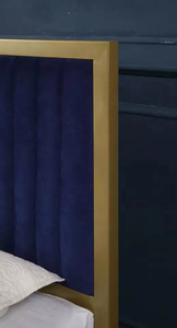 Commercio all'ingrosso stile moderno camera da <span class=keywords><strong>letto</strong></span> mobili <span class=keywords><strong>in</strong></span> <span class=keywords><strong>ferro</strong></span> <span class=keywords><strong>letto</strong></span> oro King Size metallo telaio del <span class=keywords><strong>letto</strong></span> con <span class=keywords><strong>testiera</strong></span> <span class=keywords><strong>in</strong></span> velluto - Product Image 3