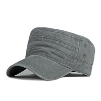 Casquette Militaire Homme en Coton Lavé de Haute Qualité Vert Camouflage Olive, Design Unique Vintage Vieilli, Tactique