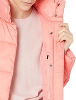 Damen Slim Long Winter Puffer Jacke Warmer, mit Baumwolle gepolsterter Mantel mit Kapuze Winterkleid ung Plus Size Stickerei Dekoration